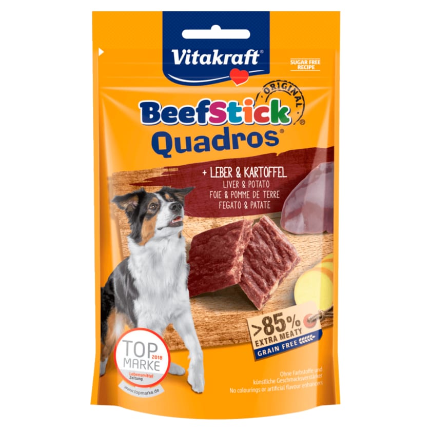 Vitakraft Beef-Stick Quadros Leber & Kartoffel 70g